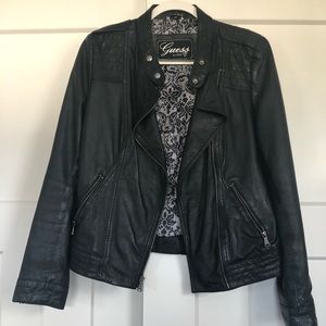 Black leather jacket